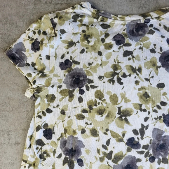 Anthropologie Postal Service Floral Short Sleeve Top - Picture 8 of 9